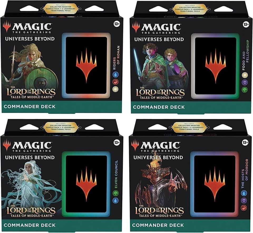 Magic the Gathering- Lord of the Rings Commander Deck Case Set of 4